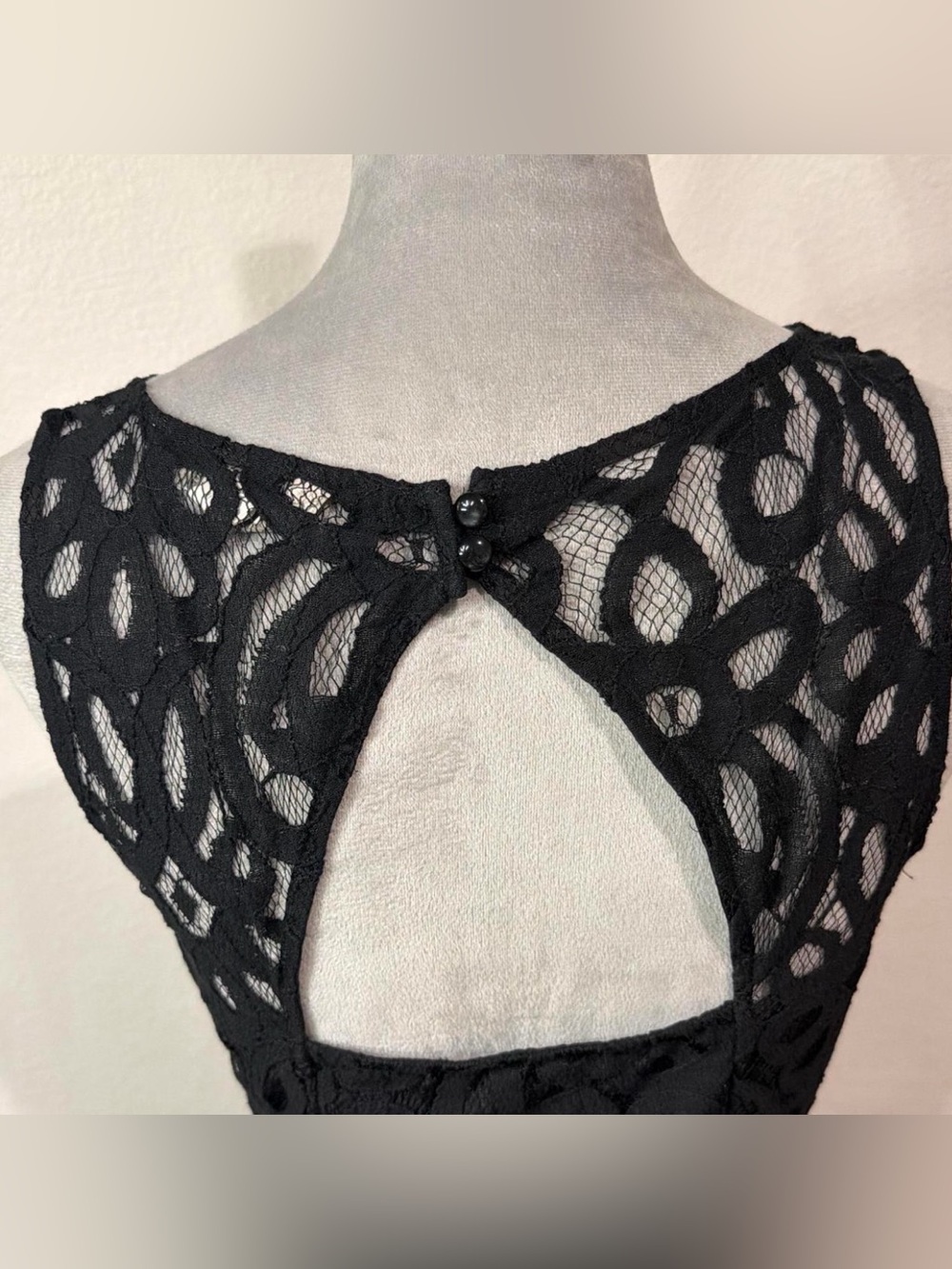 Lauren Conrad Black Lace Fit & Flare Dress - Elegant Sleeveless Design - Picture 5 of 8